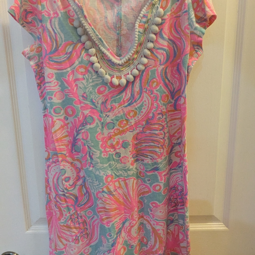 Lilly Pulitzer Pink and Blue Mini Dress